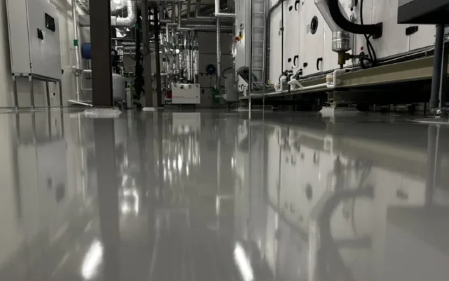 Fläktrum med elastiskt polyuretangolv