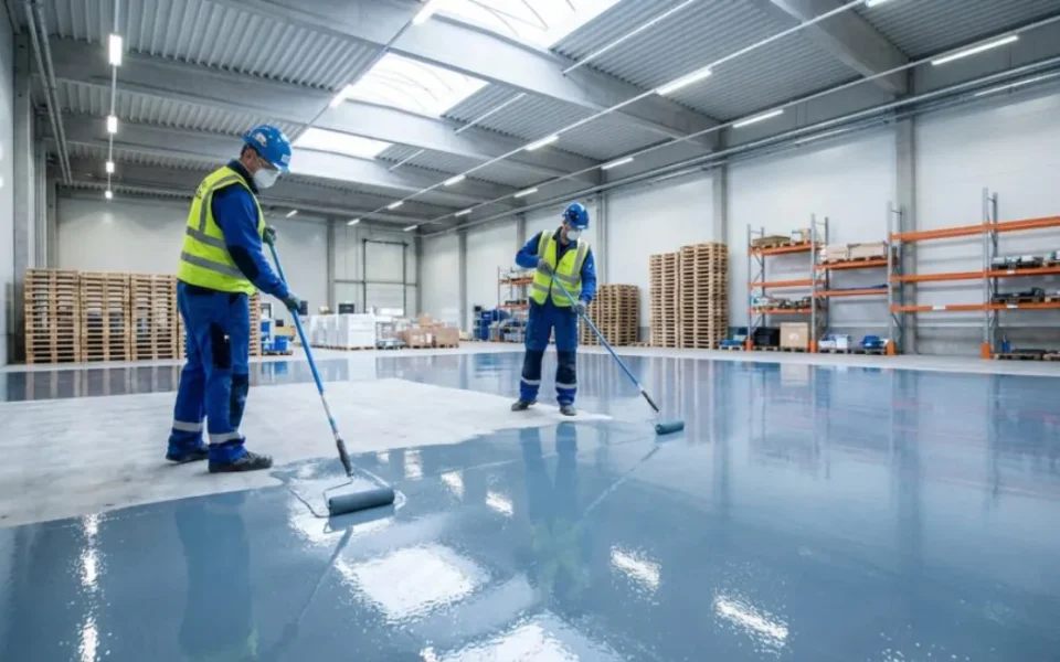 Slipning av betong före epoxibeläggning