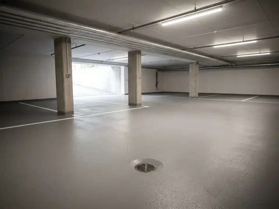 Garagegolv efter renovering