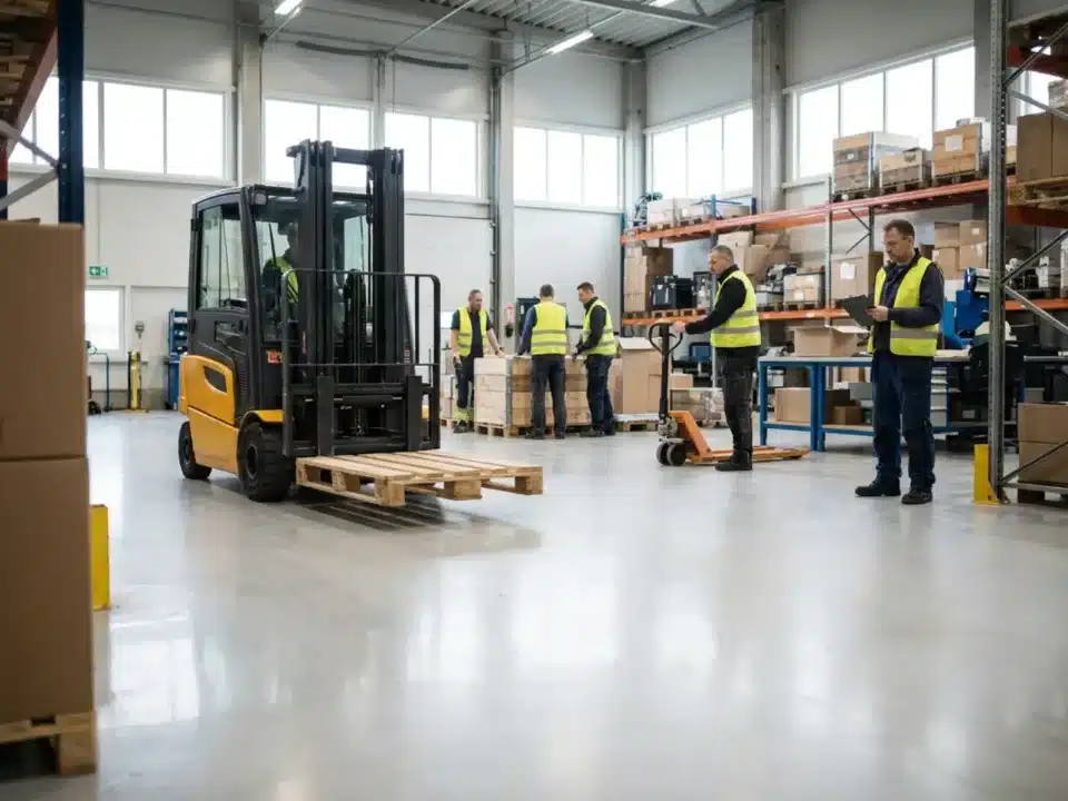 Lagergolv i drift med truck