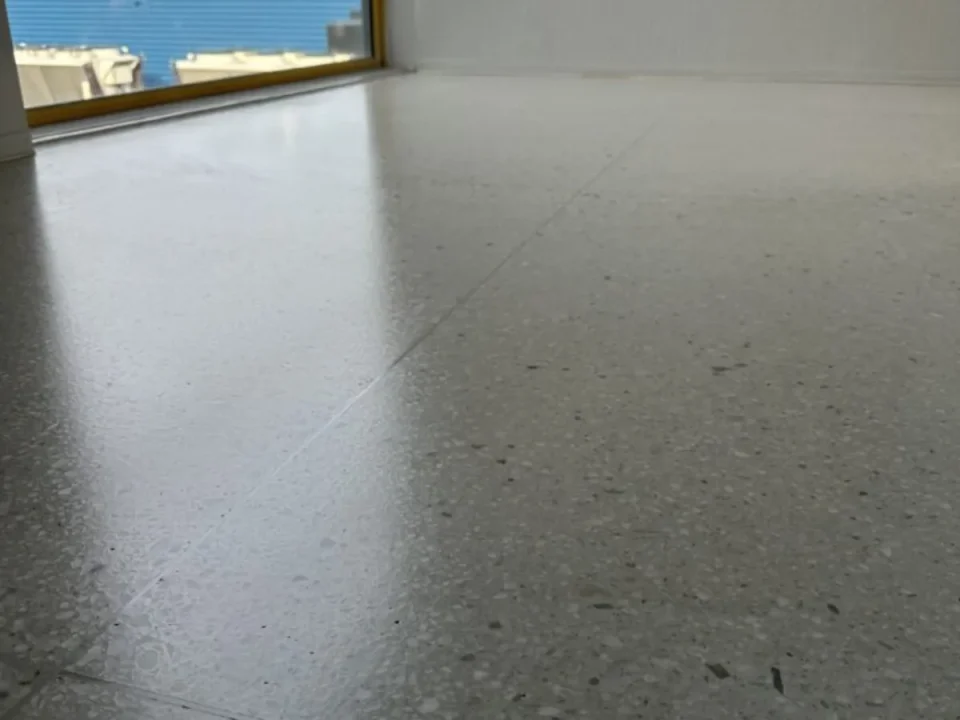 Renoverad terrazzo